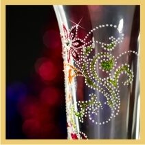 Бокалы с элементами витражной росписи