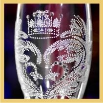 Бокалы с точечнoй росписью